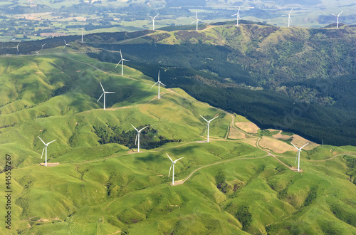 Manawatu windfarms from the air photo