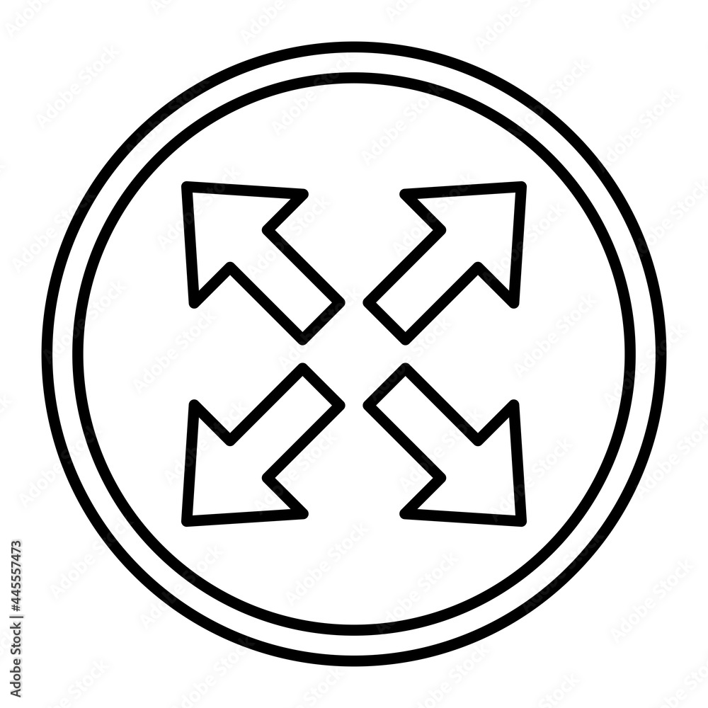 Vector Expand Outline Icon Design Vector Expand Outline Icon Design