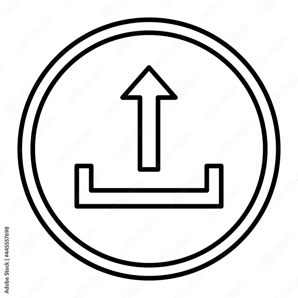 Vector Upload Outline Icon Design Vector Upload Outline Icon Design