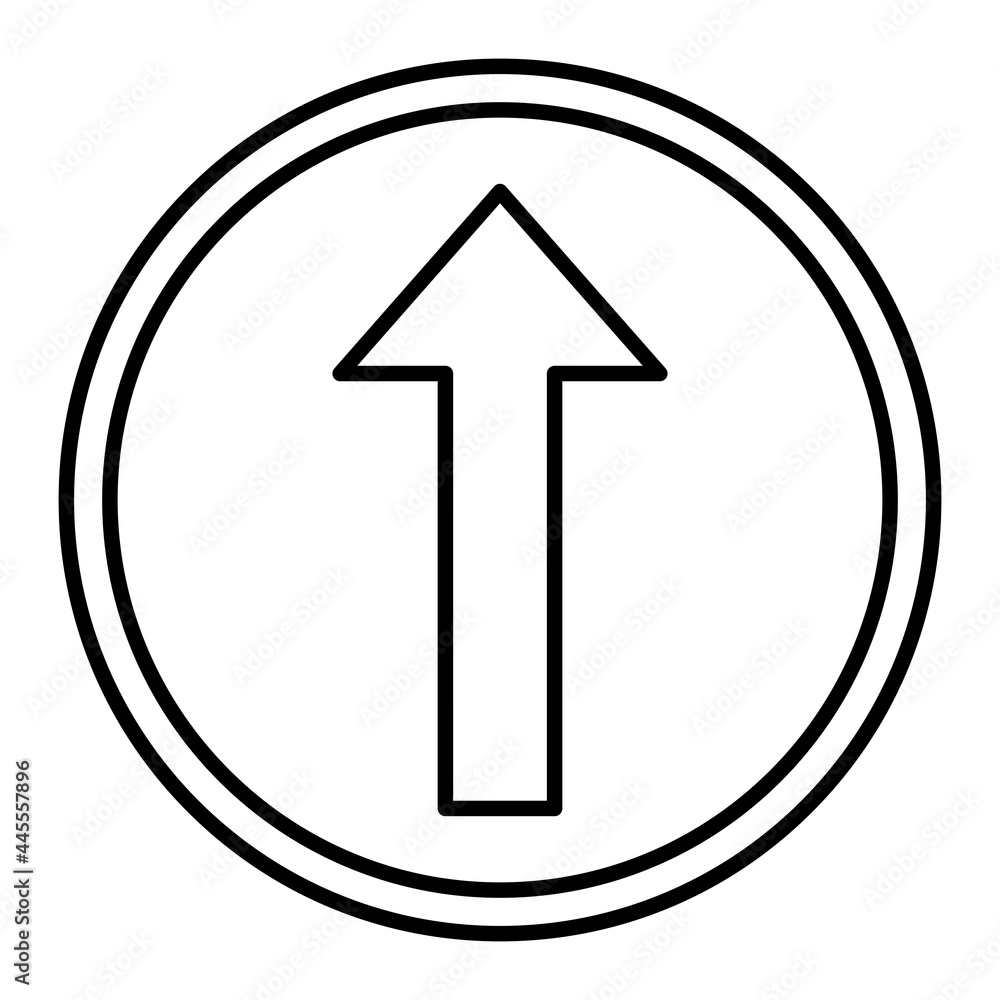  Vector Up Arrow Outline Icon Design