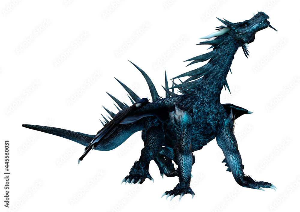 3D Rendering Fairy Tale Dragon on White 3D Rendering Fairy Tale Dragon on White