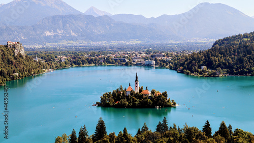 Scenic Ojstrica and Lake Bled in Slovenia photo