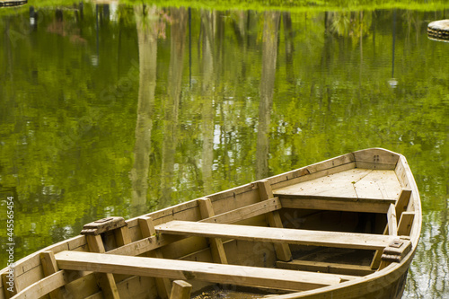 Closeup shot of a boat in the Zugdidi Botanic garden in Georgia photo