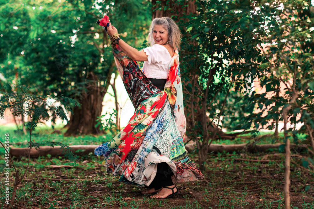 gypsy woman background trees. gypsy woman background trees.