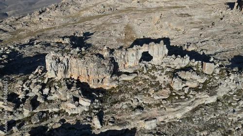 Aerial view of Wolfberg Arch hiking trail in Cederberg, Western Cape, South Africa. photo