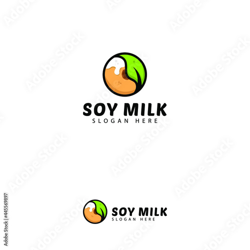 Logo soy milk, soy helath, soy time illustration modern simple minimalist logo
