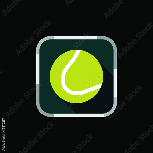 tennis ball icon app vector logo design
