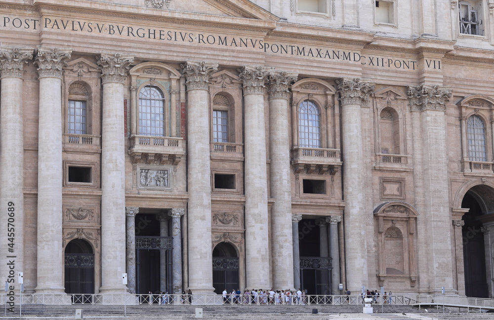 St Peter's Basilica Exterior View in Rome, Italy