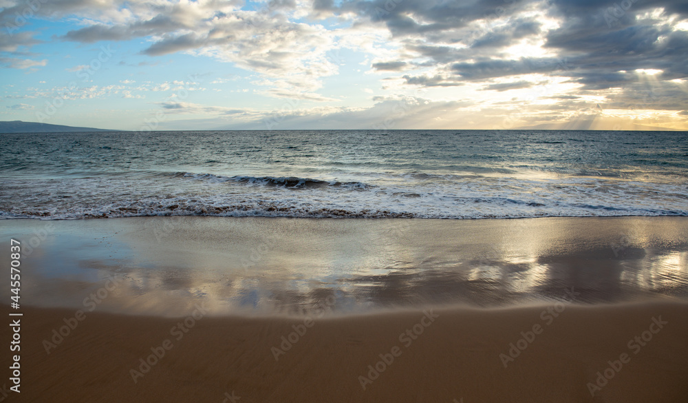 Beach and tropical sea. Nature ocean landscape background.