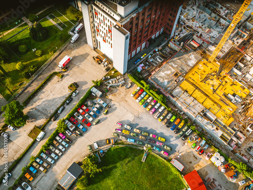 Colorful cars viewed from above in Berlin © Jean