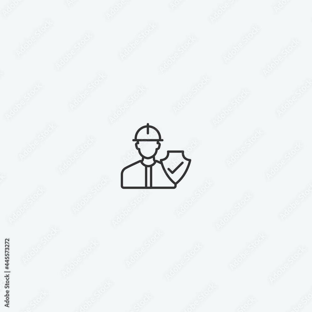 Worker vector icon illustration sign Worker vector icon illustration sign