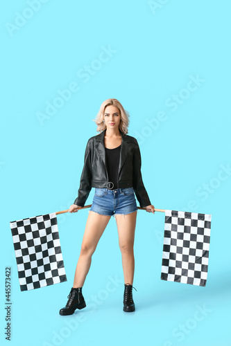 Beautiful young woman with ...