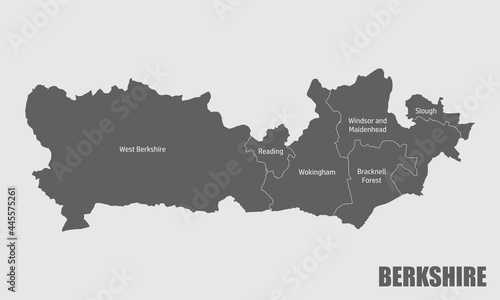 Berkshire county administrative map