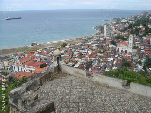 Beautiful view of the La Guaira and Castillo San Carlos port photo