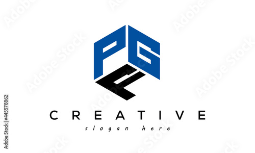 Letter PGF creative logo design vector	 photo