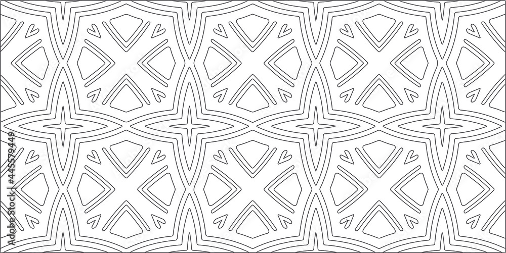 Vector geometric pattern. Repeating elements stylish background abstract ornament for wallpapers and backgrounds. Black and white pattern. Vector geometric pattern. Repeating elements stylish background abstract ornament for wallpapers and backgrounds. Black and white pattern.