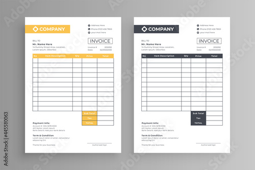 Invoice template design