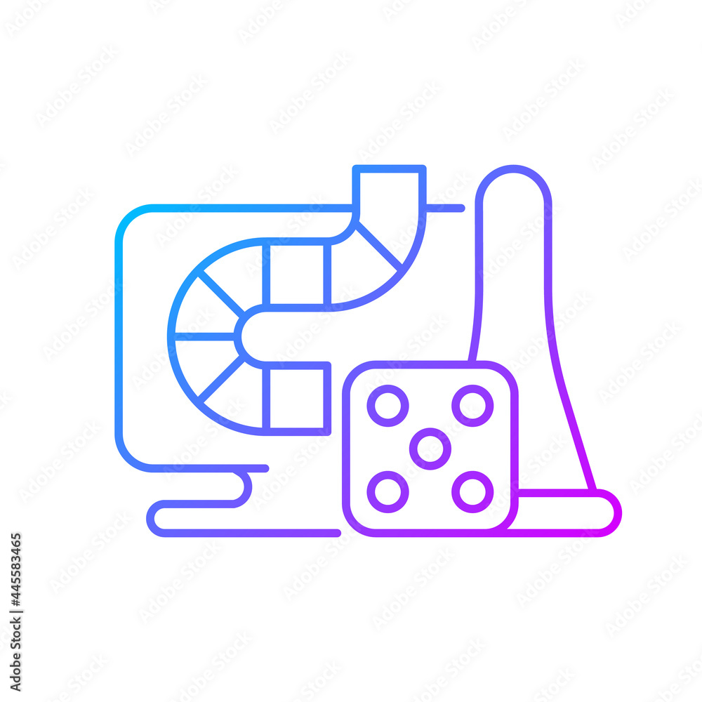 Online board games gradient linear vector icon. Interesting time spending activities for friends. Thin line color symbols. Modern style pictogram. Vector isolated outline drawing Online board games gradient linear vector icon. Interesting time spending activities for friends. Thin line color symbols. Modern style pictogram. Vector isolated outline drawing