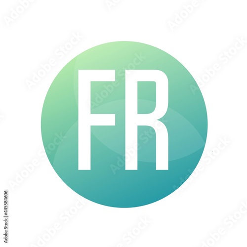 FR Letter Logo Design With Simple style