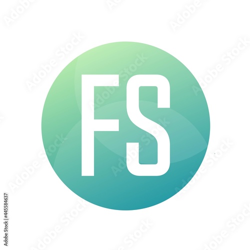 FS Letter Logo Design With Simple style