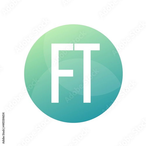 FT Letter Logo Design With Simple style