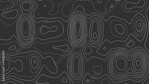 Topographic map background. Line topography map contour background, geographic grid. Abstract vector illustration.