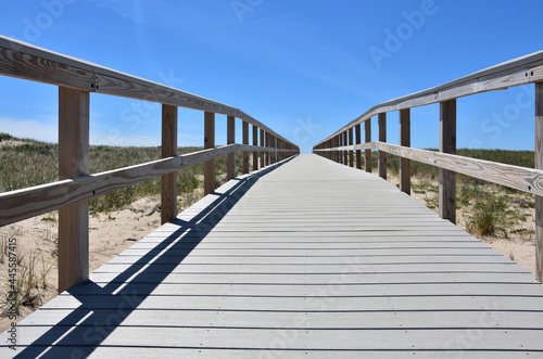 Wooden Path Way Over Sand Dunes on Cape Cod