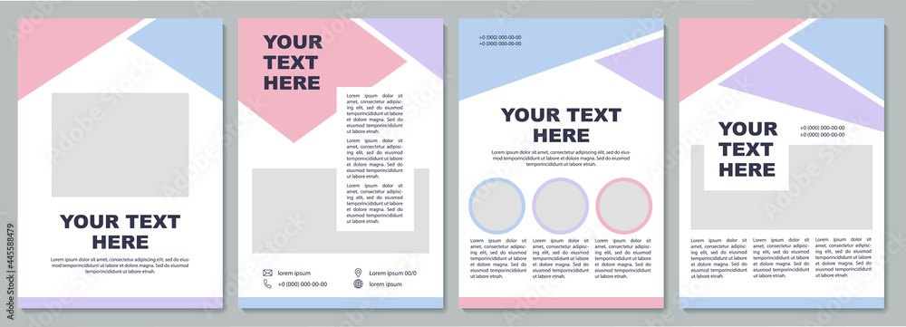Corporate introduction brochure template. Flyer, booklet, leaflet print, cover design with copy space. Your text here. Vector layouts for magazines, annual reports, advertising posters