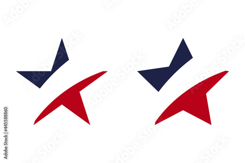 USA star icon symbol. American logo
