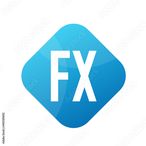 FX Letter Logo Design With Simple style