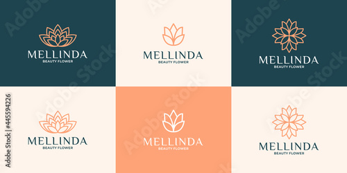 lotus logo design for salon, and spa