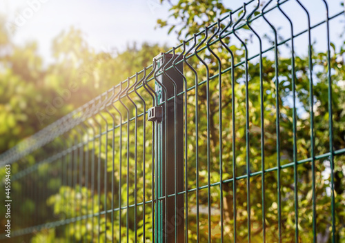Fototapeta grating wire industrial fence panels, pvc metal fence panel