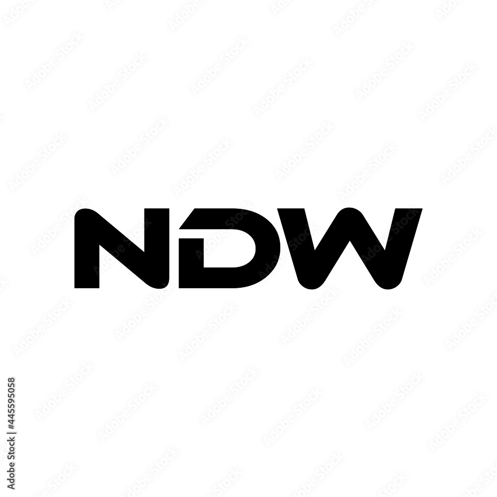 NDW letter logo design with white background in illustrator, vector logo modern alphabet font overlap style. calligraphy designs for logo, Poster, Invitation, etc.