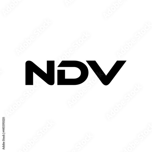 NDV letter logo design with white background in illustrator, vector logo modern alphabet font overlap style. calligraphy designs for logo, Poster, Invitation, etc. photo