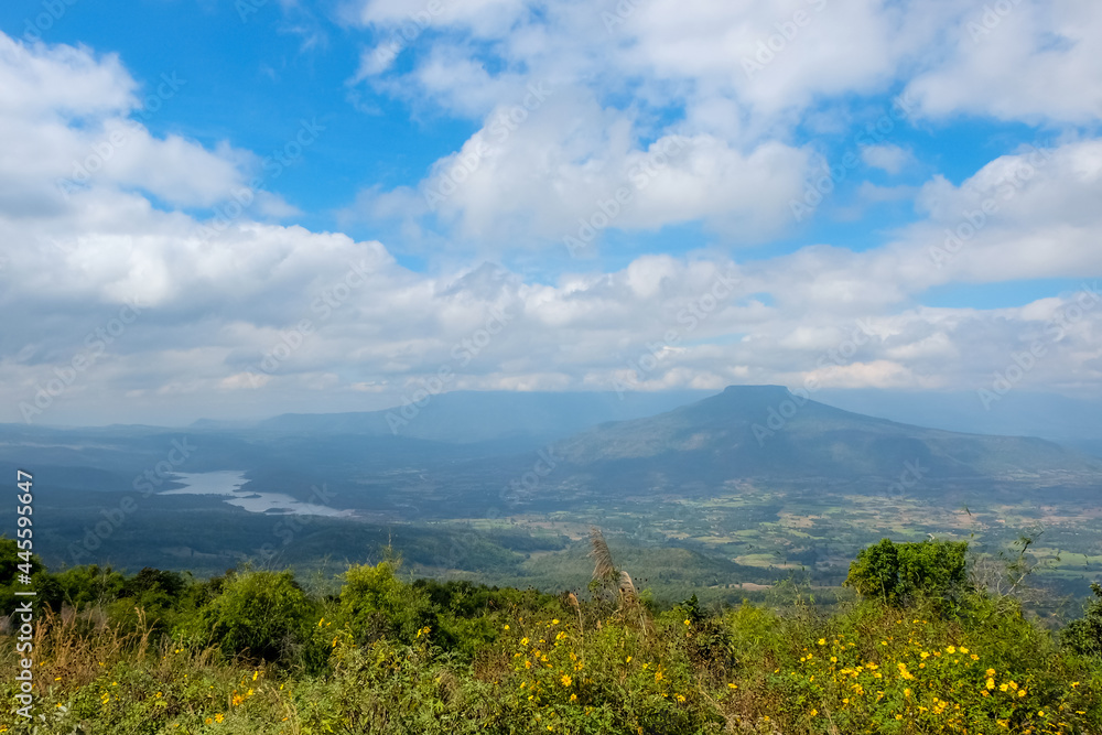 The beautiful landscape View of the mountain and nature Park at thailand