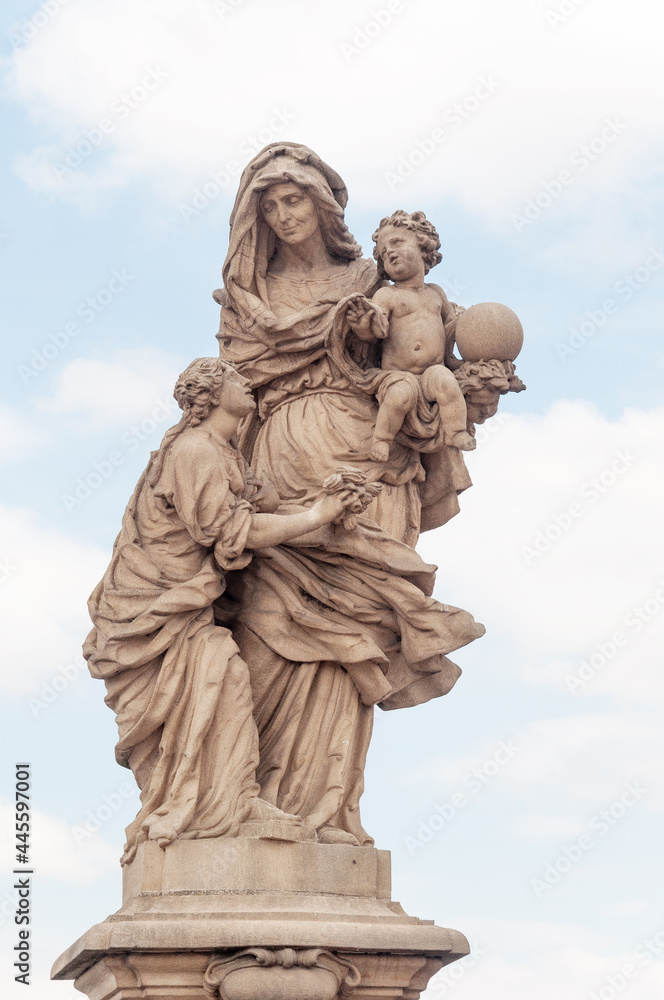 Sculpture Saint Anna with Child in Prague
