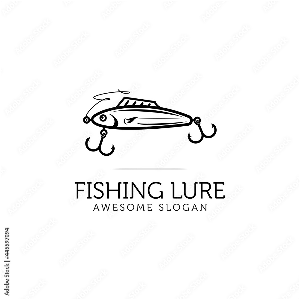 fishing lure logo design,elegant logo for fishing,modern vector template,monochrome logo,icon,emblems in white background fishing lure logo design,elegant logo for fishing,modern vector template,monochrome logo,icon,emblems in white background