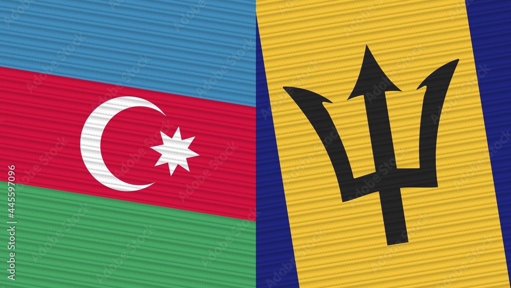 Barbados and Afghanistan Two Half Flags Together Fabric Texture Illustration Barbados and Afghanistan Two Half Flags Together Fabric Texture Illustration