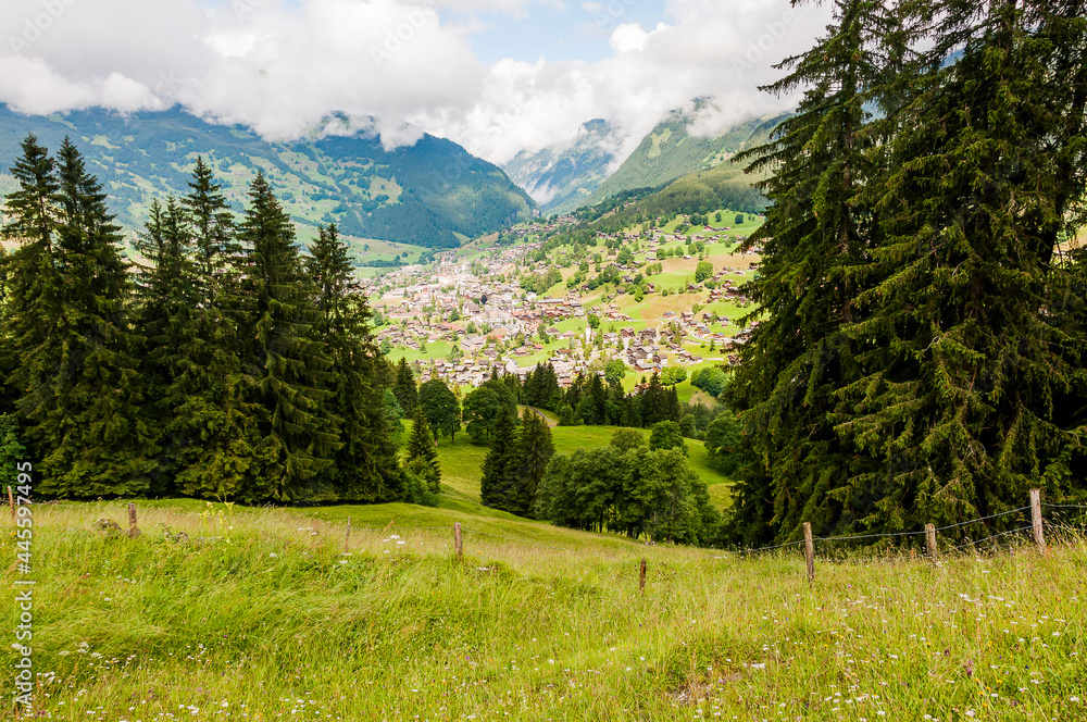 Grindelwald, Dorf, Pfingstegg, Wanderweg, Jungfrauregion, Bergbahn, Alpen, Berner Alpen, Berner Oberland, Wanderferien, Sommer, Schweiz