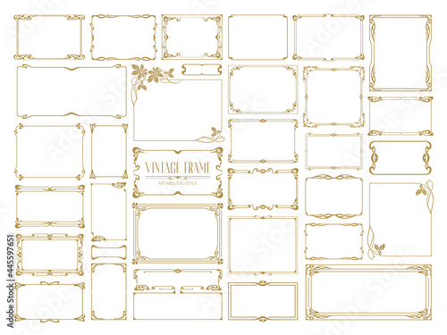 Big set Template of Decorative vintage frames,borders rectangular shape. Old backgrounds