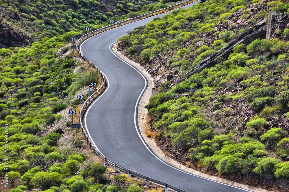 Winding road in Gran Canaria