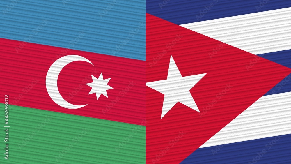Cuba and Afghanistan Two Half Flags Together Fabric Texture Illustration Cuba and Afghanistan Two Half Flags Together Fabric Texture Illustration