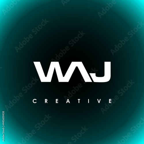 WAJ Letter Initial Logo Design Template Vector Illustration