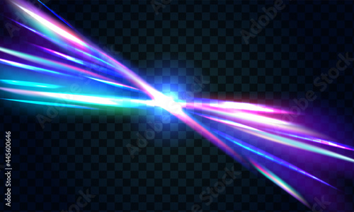 abstract dark background of light with stripes of colourful rays