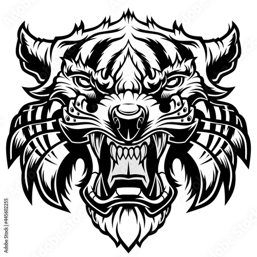 Angry tiger head.  © Sergei Arkhipov