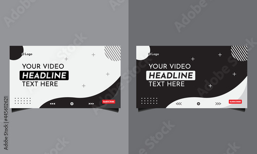 YouTube Video thumbnail and digital marketing banner template,  web banner for live workshop business template. social media video cover.