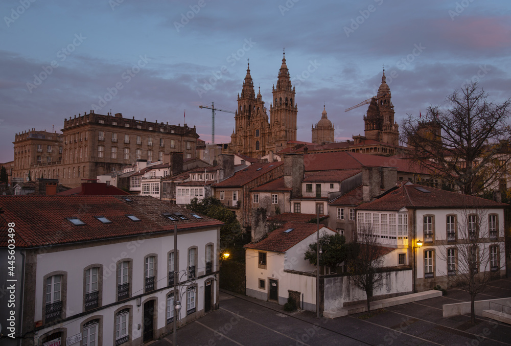Vista de la catedral de Santiago de Compostela.