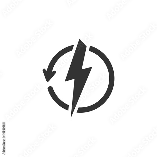 Fast energy, charge vector icon
