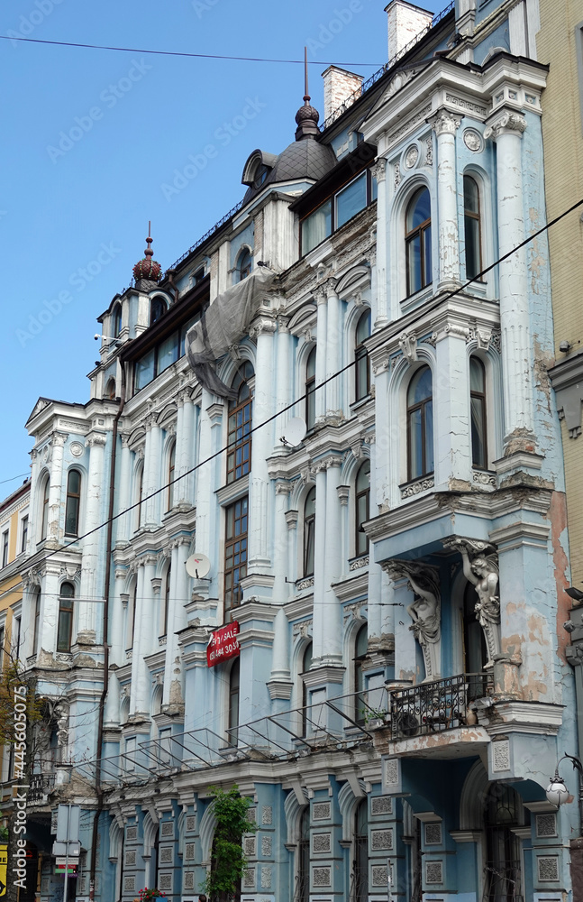 Facade of an old building in Kiev