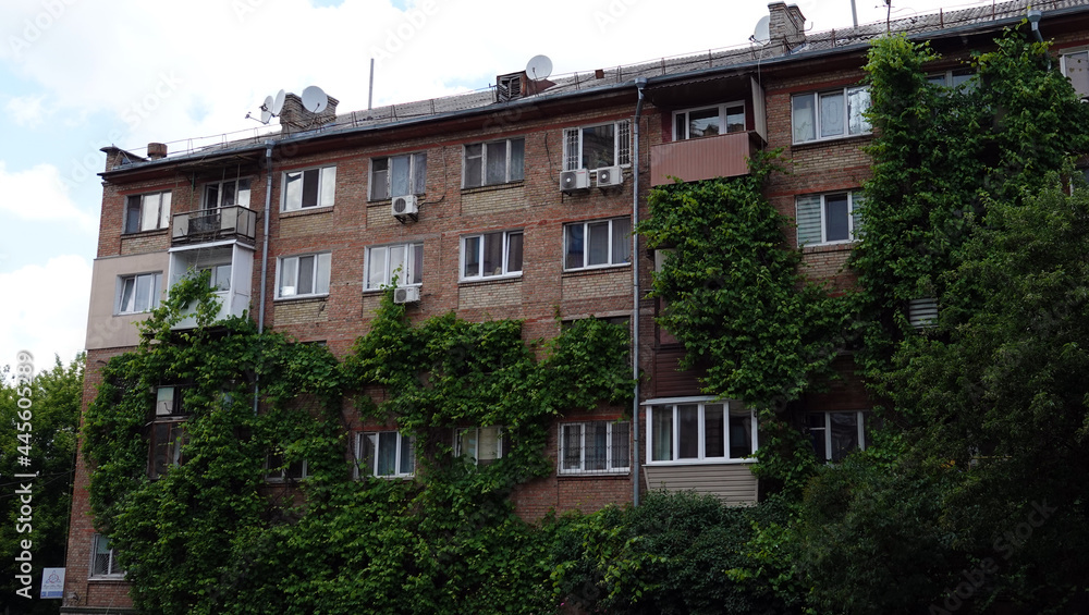 Facade of an old building in Kiev